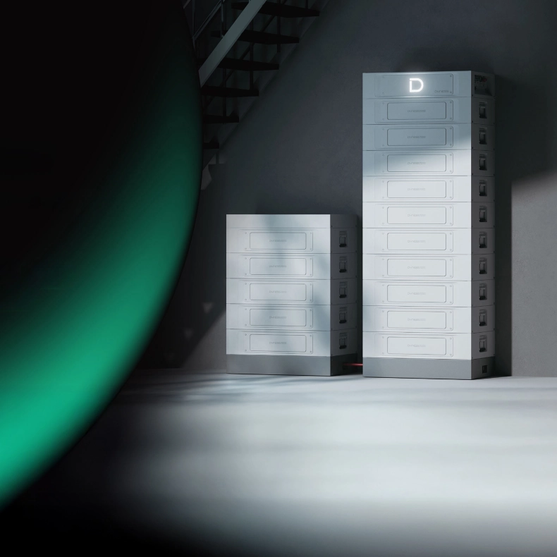 Batterilagringssystem installerat